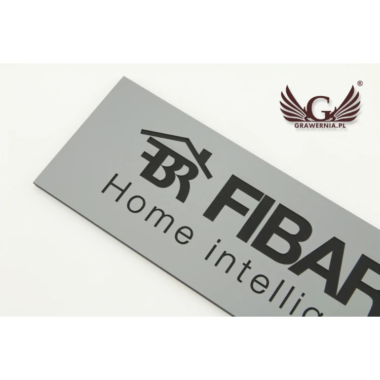 Firmenschild - silbernes Gravurlaminat matt exterior - SZ080 - Abm. 275x90mm