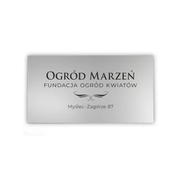 Firmenschild - mattes silbernes Gravurlaminat - Abm. 800x440mm - SZ115