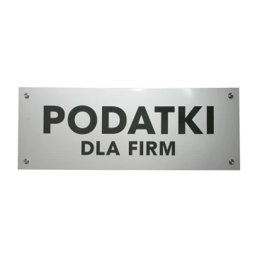 Firmenschild - silberner Außenlaminat-Gravur - SZ111 - Abm. 800x300mm