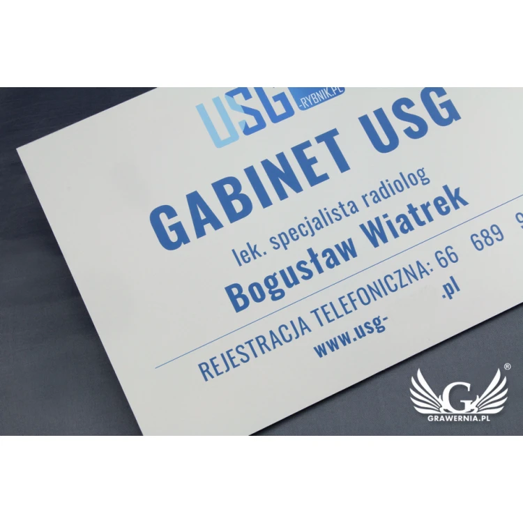Firmenschild - Größe 210x297mm (A4) - DIBOND MATT 3mm - UV-Druck - SZUV013