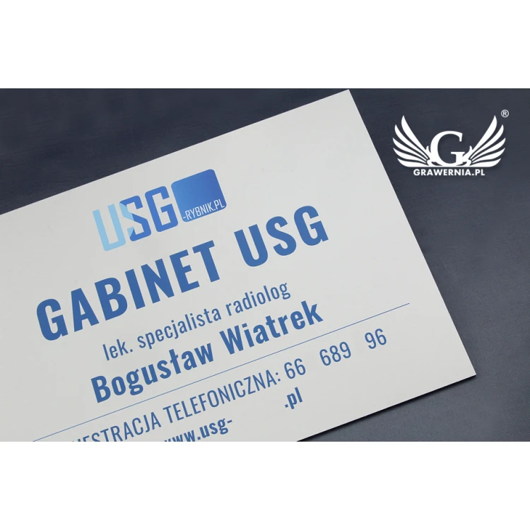 Firmenschild - Größe 210x297mm (A4) - DIBOND MATT 3mm - UV-Druck - SZUV013
