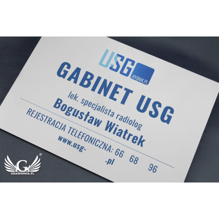 Firmenschild - Größe 210x297mm (A4) - DIBOND MATT 3mm - UV-Druck - SZUV013