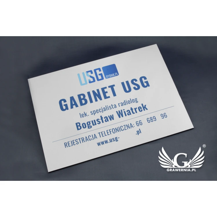 Firmenschild - Größe 210x297mm (A4) - DIBOND MATT 3mm - UV-Druck - SZUV013