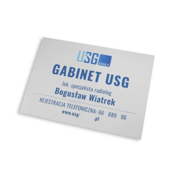Firmenschild - Größe 210x297mm (A4) - DIBOND MATT 3mm - UV-Druck - SZUV013