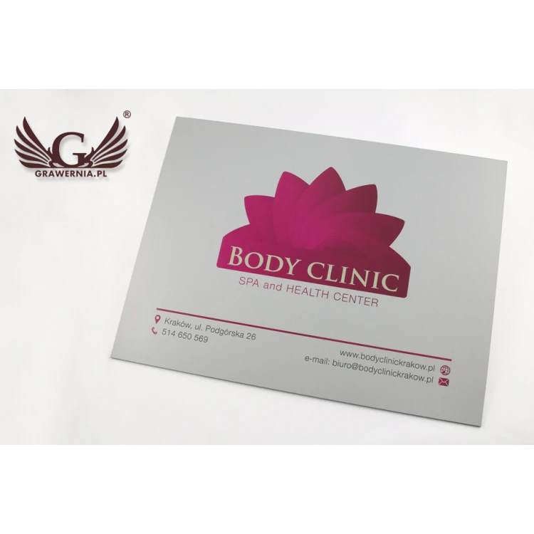 Firmenschild - Größe 400x300mm - DIBOND MATT 3mm - UV-Druck - SZUV011
