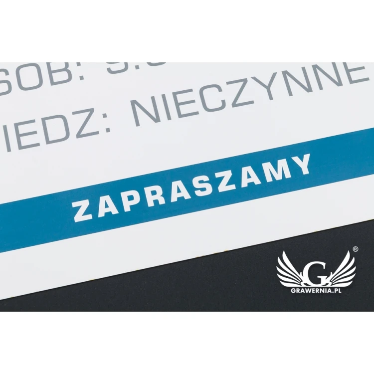 Firmenschild - Größe 420x300mm - weißes PVC-Material - SZ119