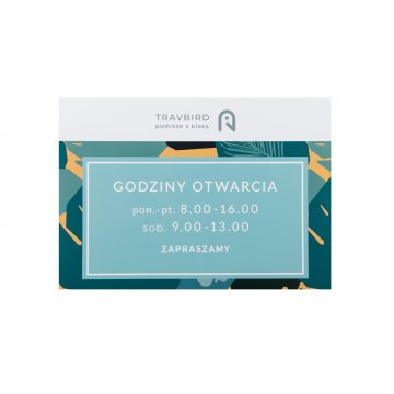Firmenschild - Abm. 420x300mm - weißes PVC-Material - SZ118