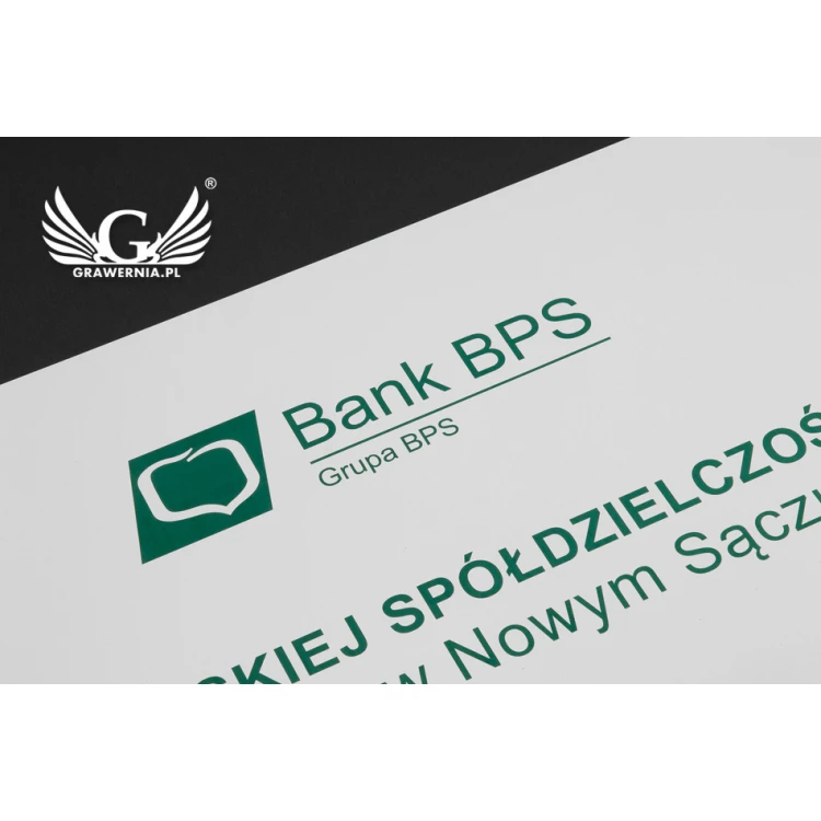 Firmenschild - Abm. 600x300mm - weißes Laminat Graviermaterial - SZ113