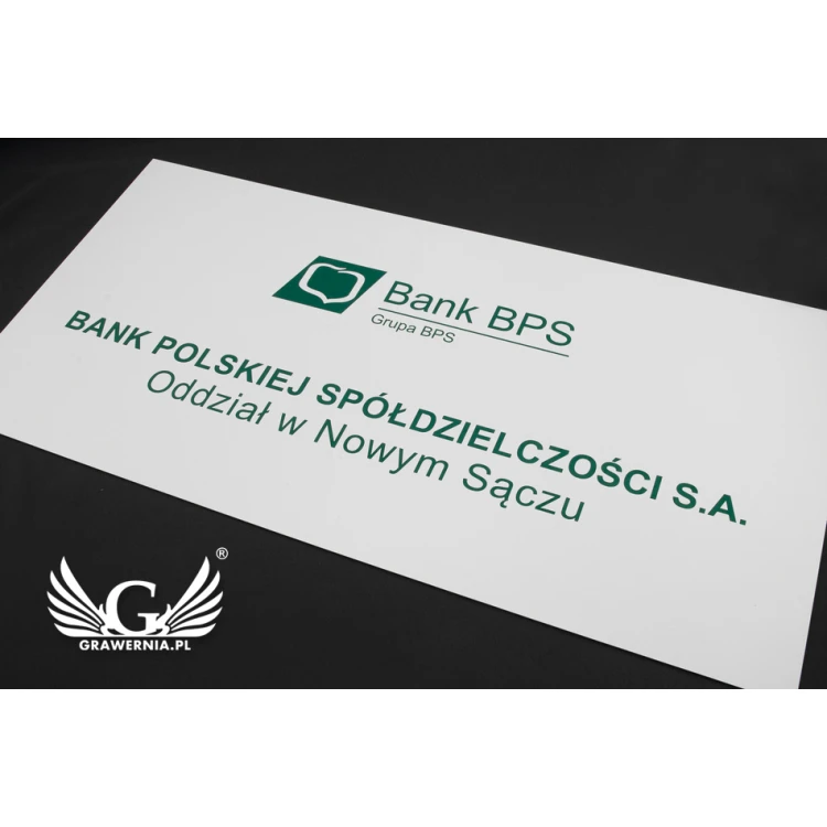 Firmenschild - Abm. 600x300mm - weißes Laminat Graviermaterial - SZ113