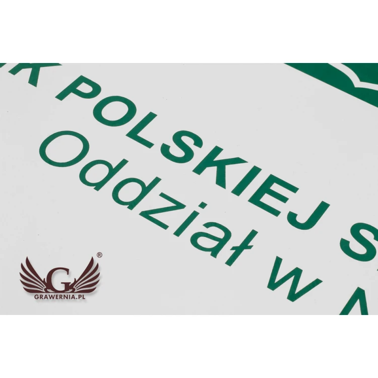 Firmenschild - Abm. 600x300mm - weißes Laminat Graviermaterial - SZ113