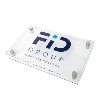 Firmenschild Weiß Dibond und Acryl - erhabene Buchstaben - Abm. 360x220mm - SPD038