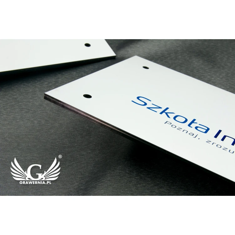 Firmenschild mit farbigem Logo - Größe 300x150mm - UV-DRUCK - SZUV006