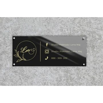 Firmenschild aus transparentem Plexiglas - UV-Druck - Abm. 1000x420mm - SZ160
