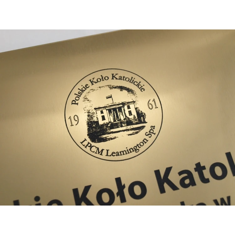 GRAVIERTES SCHILD - gold - SZ046 - Abmessungen 360x420mm