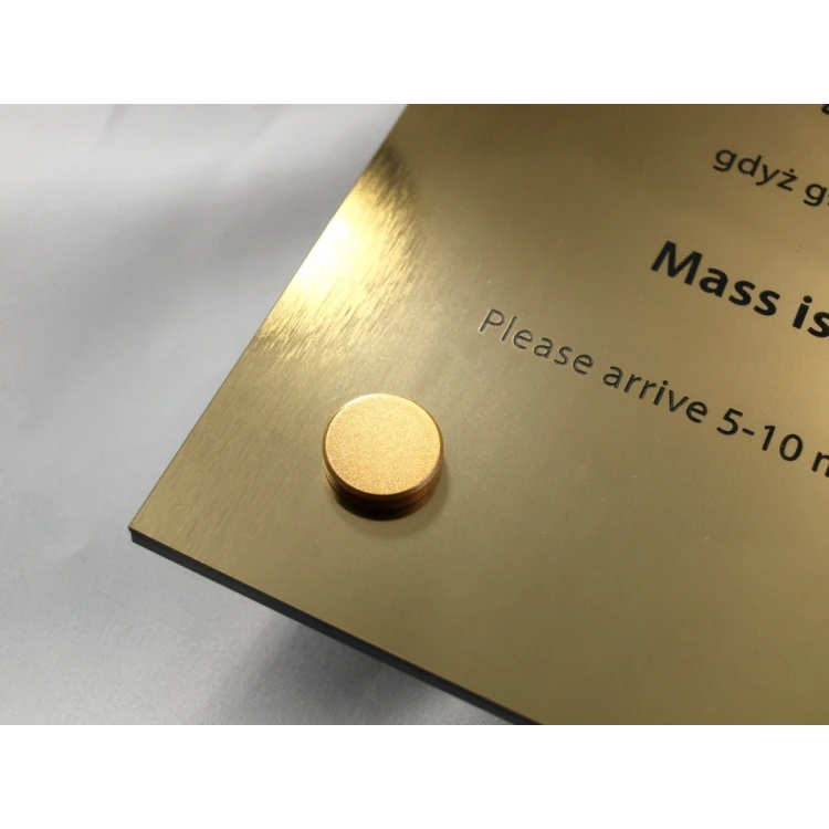 GRAVIERTES SCHILD - gold - SZ046 - Abmessungen 360x420mm