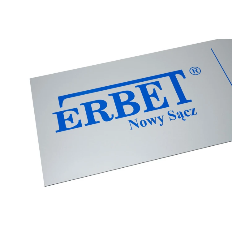Informationschild DIBOND MATT Silber 3mm - UV-Druck - Abm. 900x300mm - SZUV028