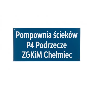 Graviertes Informationsschild - blauer Laminat - SZ129 - Abm. 600x300mm