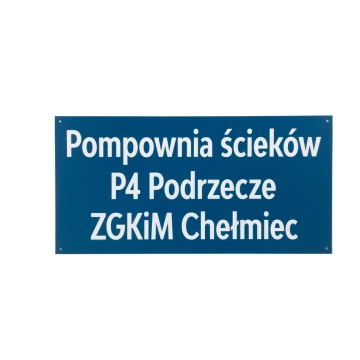 Graviertes Informationsschild - blauer Laminat - SZ129 - Abm. 600x300mm