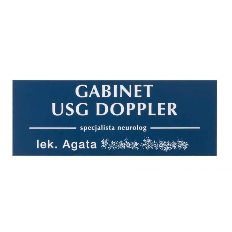 Graviertes Informationsschild - blauer Gravierlaminat - SZ141 - Abmessungen 400x150mm