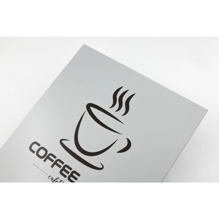 Informationschild - Warteschlangenrichtung - Größe 210x297mm (A4) - DIBOND MATT 3mm - UV-Druck - SZUV010