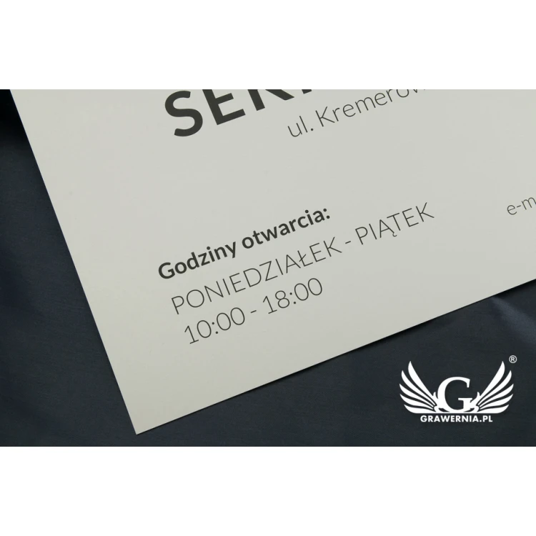 Informationsschild - Größe 420x297mm (A3) - eloxiertes Aluminium 2mm - UV-Druck - SZUV012