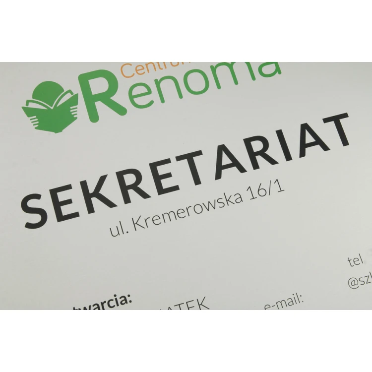 Informationsschild - Größe 420x297mm (A3) - eloxiertes Aluminium 2mm - UV-Druck - SZUV012