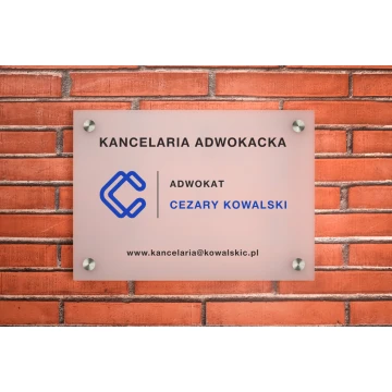 Schild Anwaltskanzlei aus Plexiglas 3mm - UV-Druck - frostweißes halbtransparentes Plexi - SZ149 - Maße 297x210mm (A4)