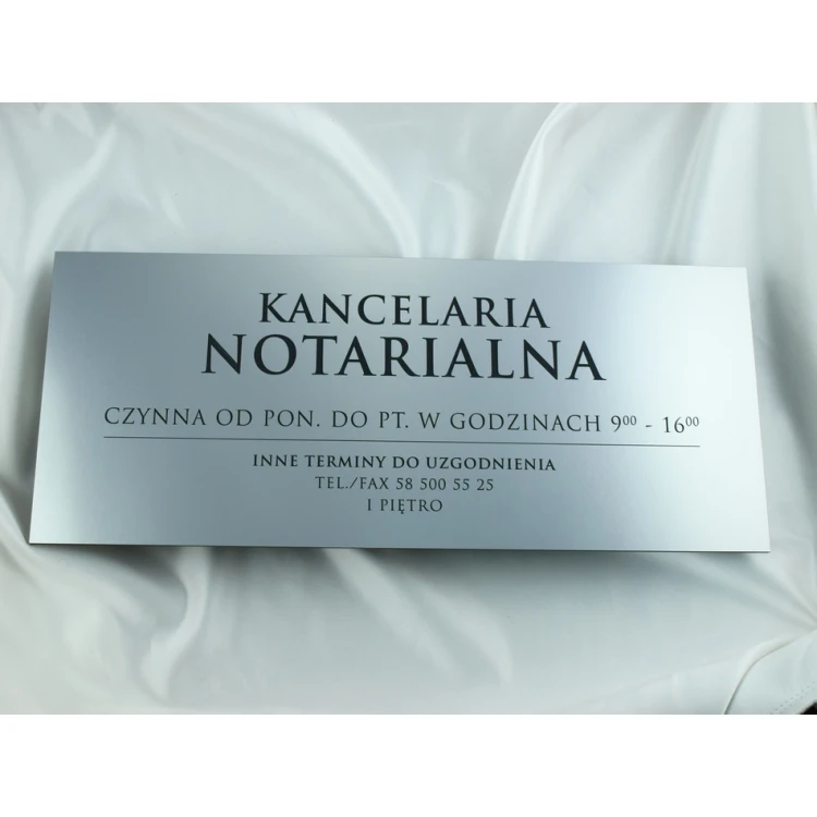Büro geöffnet - Öffnungszeiten - SZ032 - Silber - Größe 50x21cm