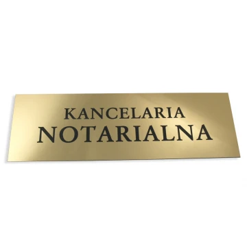 SCHILD NOTARIAT - SZ031 - gold - Größe 50x17,5cm