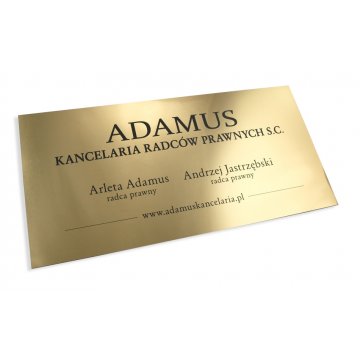 SCHILD ANWALTSKANZLEI - gold - SZ033 - Größe 60x30cm