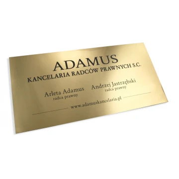 SCHILD ANWALTSKANZLEI - gold - SZ033 - Größe 60x30cm