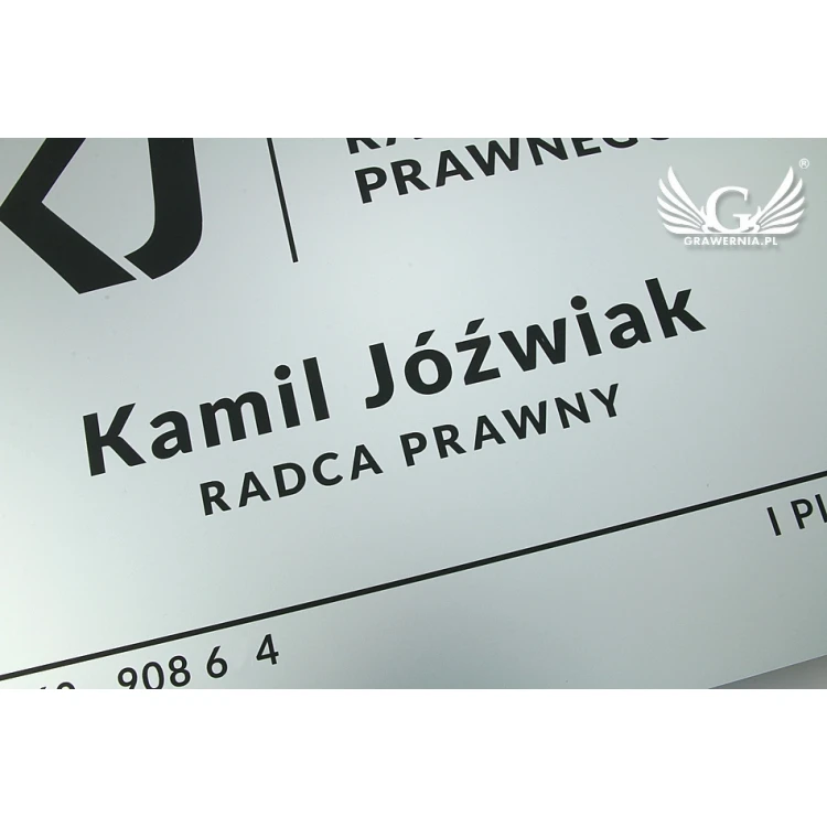 SCHILD ANWALTSKANZLEI - silber - SZ035 - Abm. 500x350mm