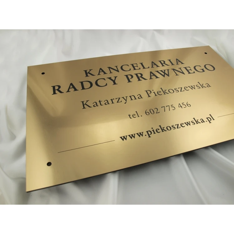 SCHILD ANWALTSKANZLEI - gold - SZ042 - Abm. 600x350mm