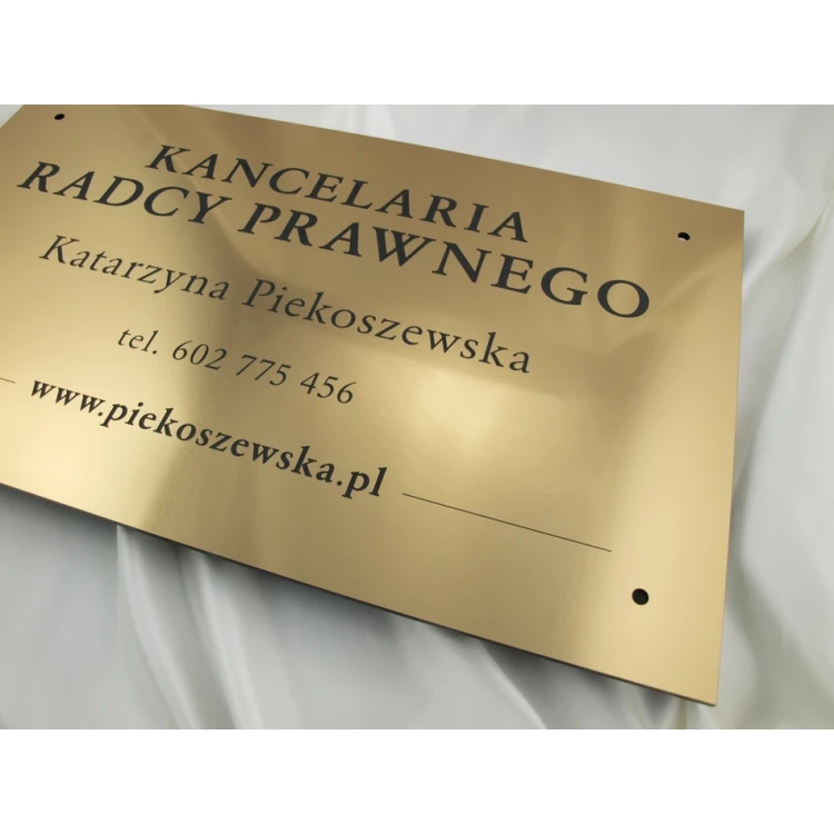 SCHILD ANWALTSKANZLEI - gold - SZ042 - Abm. 600x350mm