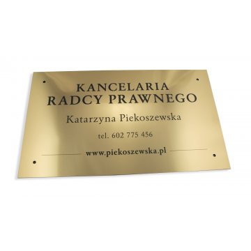 SCHILD ANWALTSKANZLEI - gold - SZ042 - Abm. 600x350mm