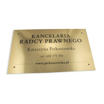 SCHILD ANWALTSKANZLEI - gold - SZ042 - Abm. 600x350mm