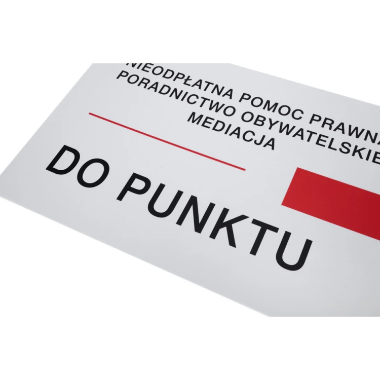 Richtungsschild mit beliebigem Text - Größe 600x300mm - PVC - UV-Druck - SZUV032