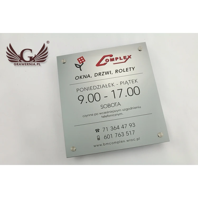 INFORMATIONSTAFEL - GRAVURLAMINAT - Abm. 275x250mm - UV-DRUCK - SZUV004