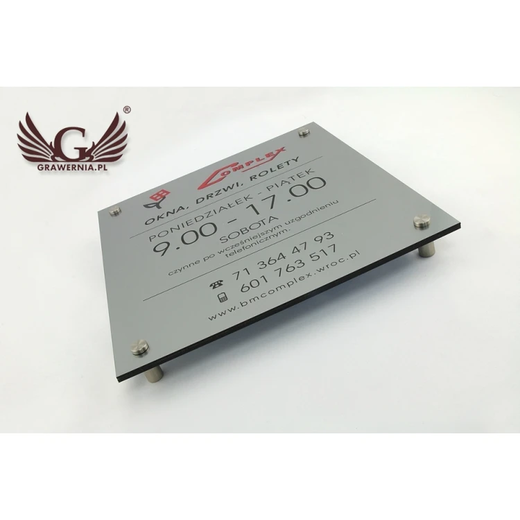 INFORMATIONSTAFEL - GRAVURLAMINAT - Abm. 275x250mm - UV-DRUCK - SZUV004