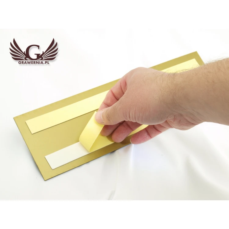 Tür- oder Wandtafel - schwarzes graviertes mattes Laminat Exterior - SZ110 - Abmessungen 300x90mm