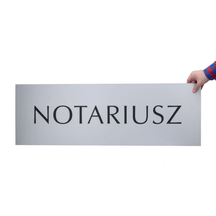 Notarschild - DIBOND MATT Silber 3mm - UV-Druck - Abm. 900x300mm - SZUV030