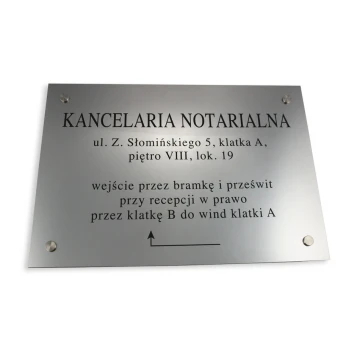 NOTARSCHILD - Adresse und Pfeil - SZ027 - Größe 50x35cm