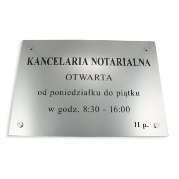 NOTARSCHILDER - Öffnungszeiten - SZ026 - Größe 50x35cm
