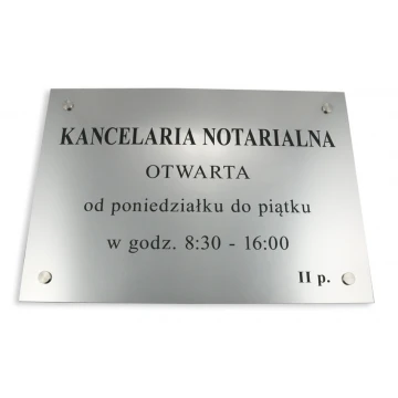 NOTARSCHILDER - Öffnungszeiten - SZ026 - Größe 50x35cm