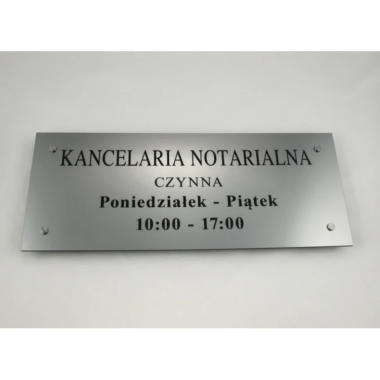 NOTARSCHILDER - Kanzlei Öffnungszeiten - SZ036 - Abmessungen 500x210mm