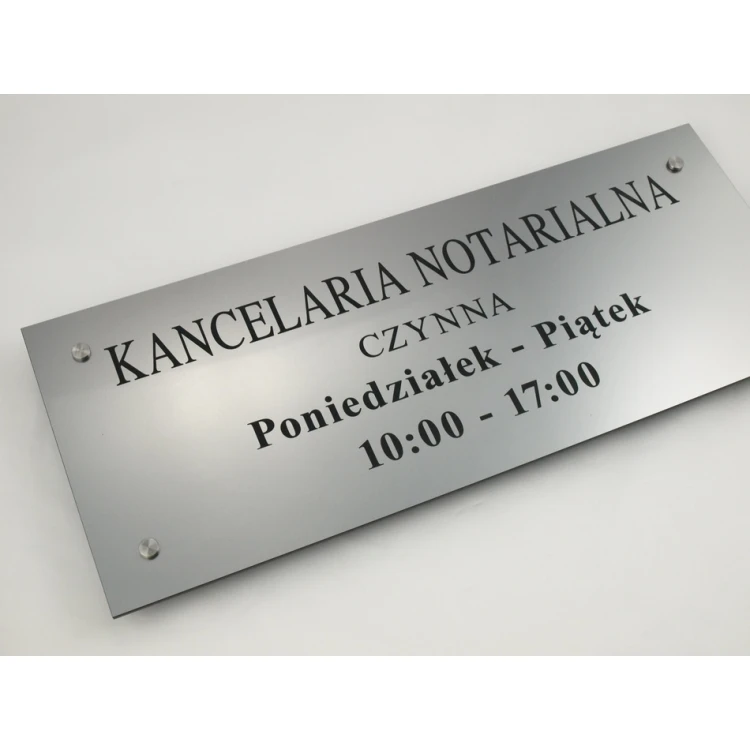 NOTARSCHILDER - Kanzlei Öffnungszeiten - SZ036 - Abmessungen 500x210mm