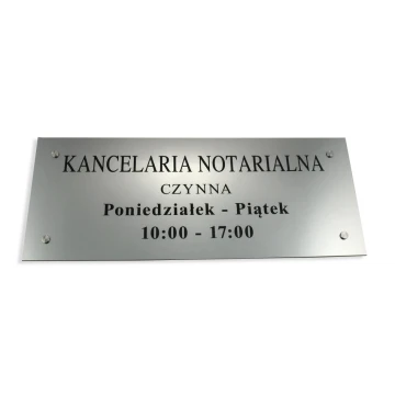 NOTARSCHILDER - Kanzlei Öffnungszeiten - SZ036 - Abmessungen 500x210mm