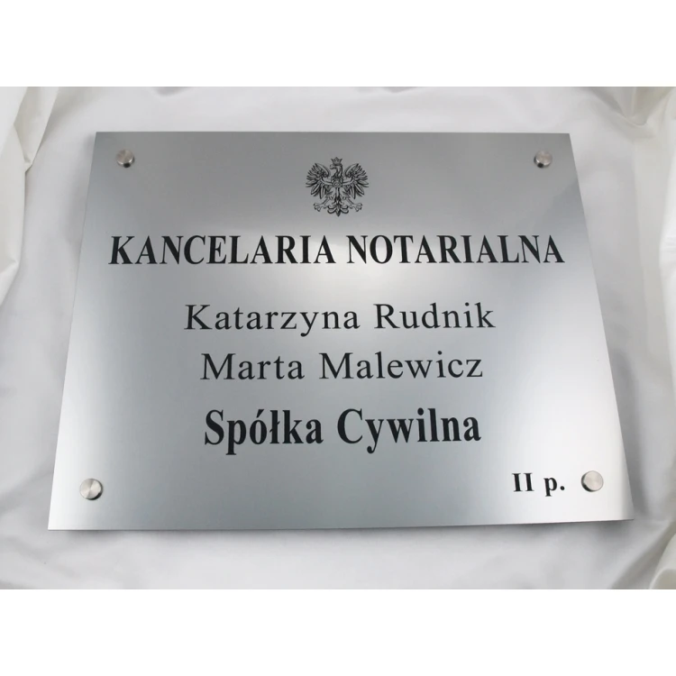 NOTARSCHILD - Hauptdoppelnachname Schild für eine Zivilgesellschaft - SZ025 - Größe 50x40cm
