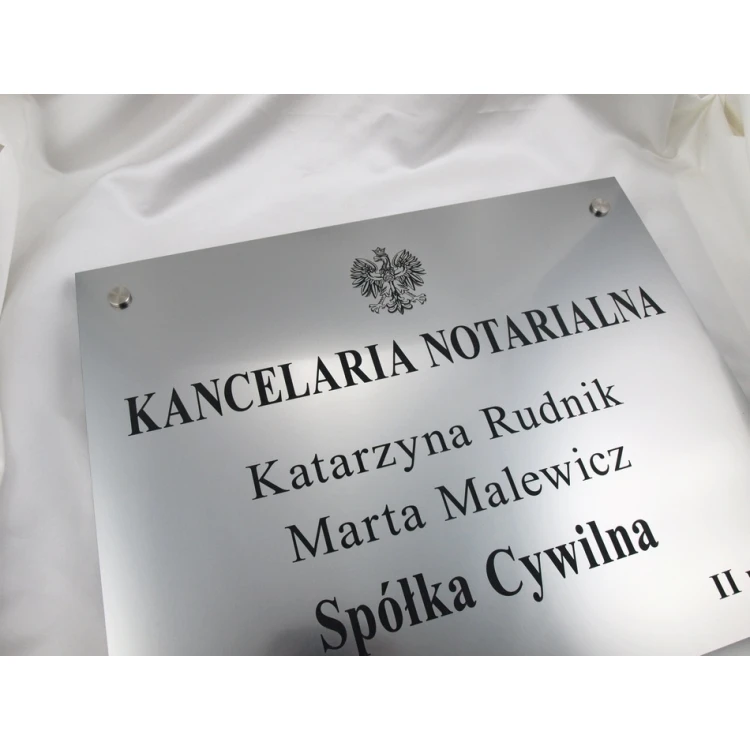 NOTARSCHILD - Hauptdoppelnachname Schild für eine Zivilgesellschaft - SZ025 - Größe 50x40cm