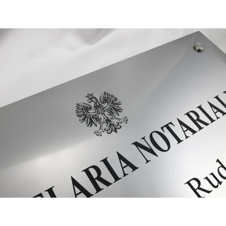 NOTARSCHILD - Hauptdoppelnachname Schild für eine Zivilgesellschaft - SZ025 - Größe 50x40cm